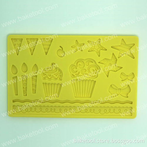 High Quality Celebration Silicone Cake Fondant Mold for Cake Decorating